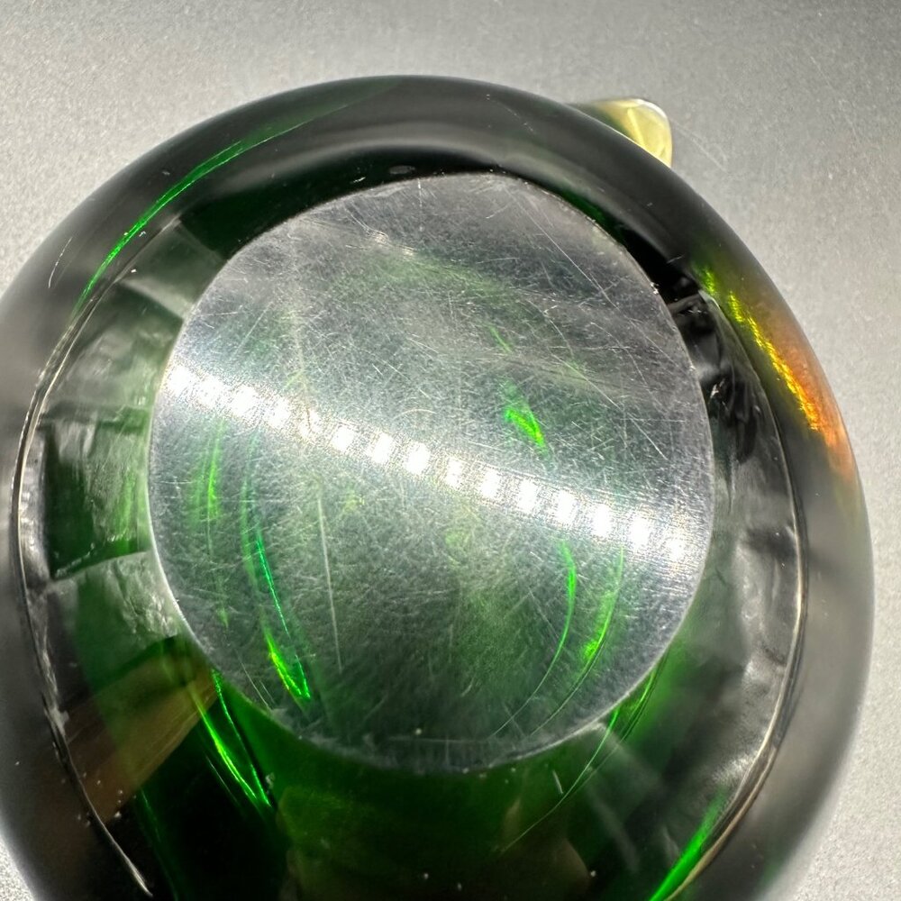 Murano Sommerso Green Amber Art Glass Bowl Vintage Italian Dish Mid Century - Picture 6 of 12